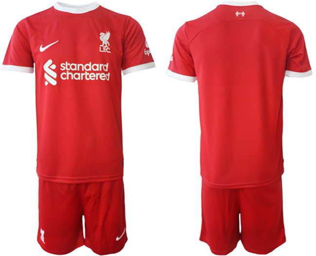 Men's Liverpool Custom 2023/24 Red Home Soccer Jersey Suit Men's Liverpool Custom 2023/24 Red Home Soccer Jersey Suit